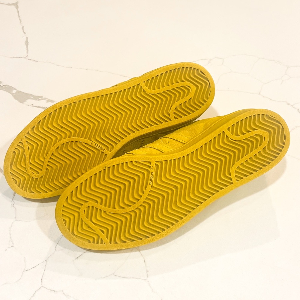 Adidas Superstar Shell Toe Yellow Sneaker Mens Sz 5.5 - Picture 16 of 16